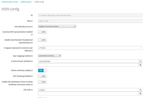 X.509 user certificate authentication with Red Hat SSO 